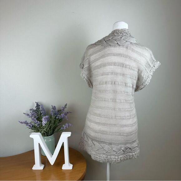 Rebecca Taylor grey cardigan tie-front sweater - Size Small - EUC - Picture 3 of 8